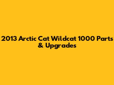 2013 Arctic Cat Wildcat 1000 Parts & Upgrades