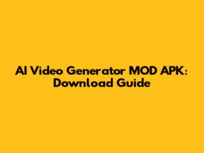 AI Video Generator MOD APK: Download Guide