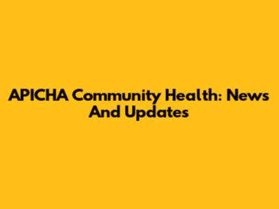 APICHA Community Health: News And Updates