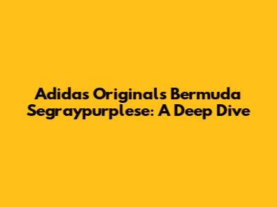 Adidas Originals Bermuda 'Segraypurplese': A Deep Dive