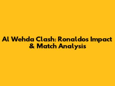Al Wehda Clash: Ronaldo's Impact & Match Analysis