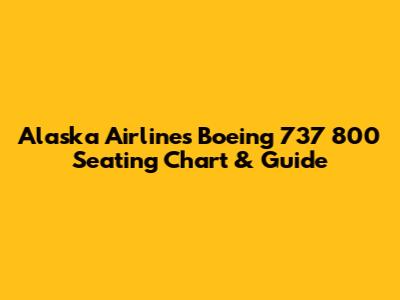 Alaska Airlines Boeing 737 800 Seating Chart & Guide