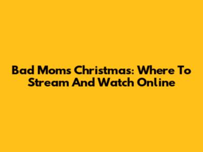 Bad Moms Christmas: Where To Stream And Watch Online