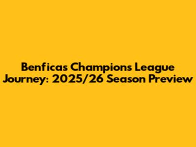 Benfica's Champions League Journey: 2025/26 Season Preview