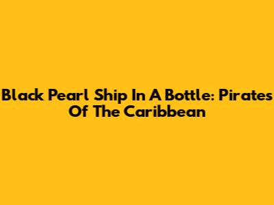 Black Pearl Ship In A Bottle: Pirates Of The Caribbean