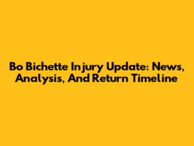 Bo Bichette Injury Update: News, Analysis, And Return Timeline
