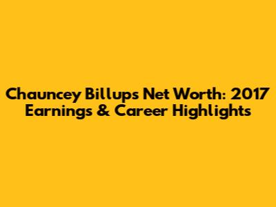 Chauncey Billups Net Worth: 2017 Earnings & Career Highlights
