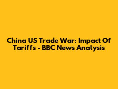 China US Trade War: Impact Of Tariffs - BBC News Analysis