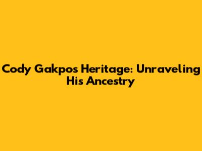 Cody Gakpo's Heritage: Unraveling His Ancestry