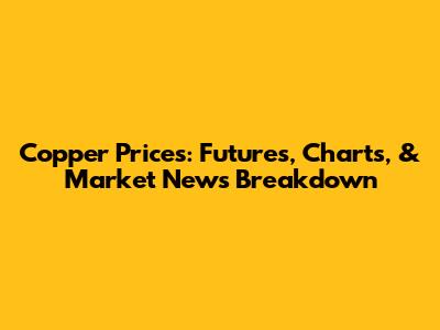 Copper Prices: Futures, Charts, & Market News Breakdown