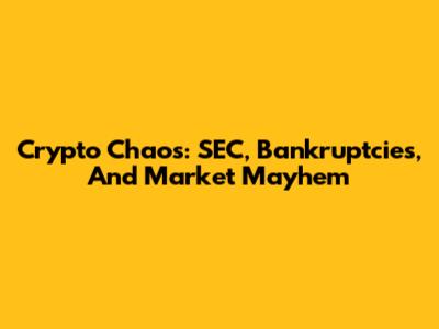 Crypto Chaos: SEC, Bankruptcies, And Market Mayhem