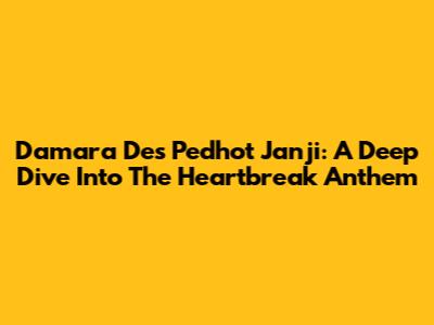 Damara De's 'Pedhot Janji': A Deep Dive Into The Heartbreak Anthem
