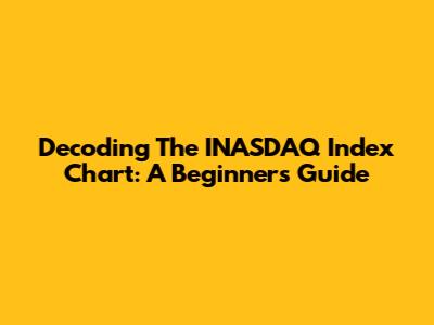 Decoding The INASDAQ Index Chart: A Beginner's Guide