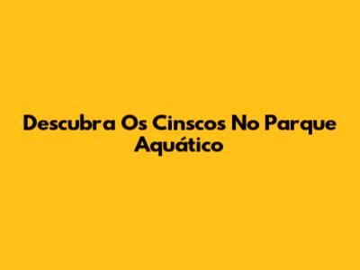 Descubra Os Cinscos No Parque Aquático
