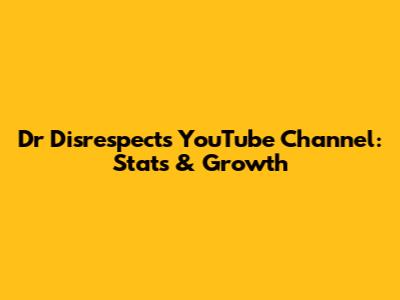 Dr Disrespect's YouTube Channel: Stats & Growth