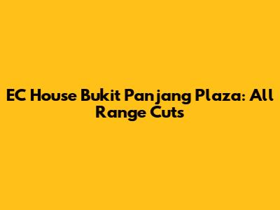 EC House Bukit Panjang Plaza: All Range Cuts