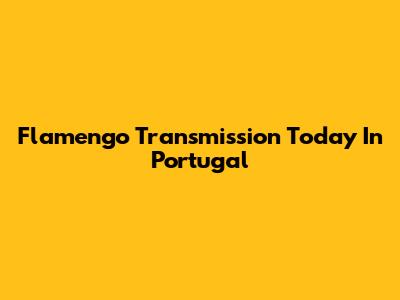 Flamengo Transmission Today In Portugal