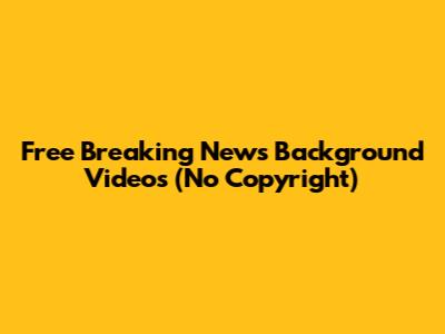 Free Breaking News Background Videos (No Copyright)