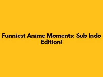 Funniest Anime Moments: Sub Indo Edition!