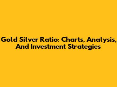 Gold Silver Ratio: Charts, Analysis, And Investment Strategies