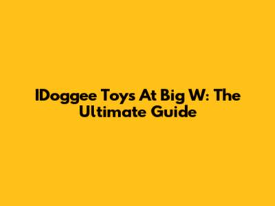 IDoggee Toys At Big W: The Ultimate Guide