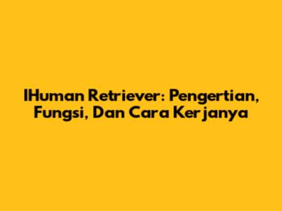 IHuman Retriever: Pengertian, Fungsi, Dan Cara Kerjanya