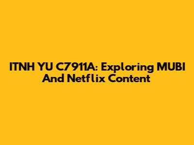 ITNH YU C7911A: Exploring MUBI And Netflix Content