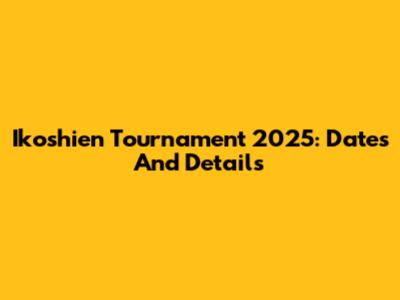 Ikoshien Tournament 2025: Dates And Details