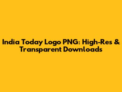 India Today Logo PNG: High-Res & Transparent Downloads