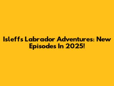Isleff's Labrador Adventures: New Episodes In 2025!