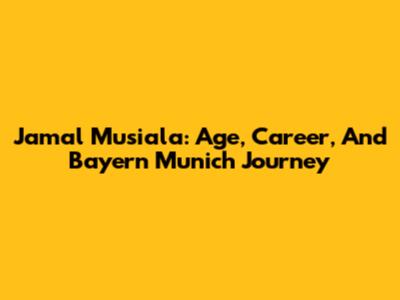 Jamal Musiala: Age, Career, And Bayern Munich Journey