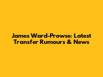 James Ward-Prowse: Latest Transfer Rumours & News