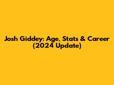 Josh Giddey: Age, Stats & Career (2024 Update)