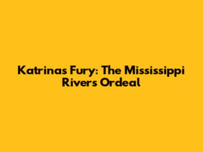Katrina's Fury: The Mississippi River's Ordeal