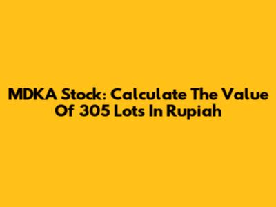 MDKA Stock: Calculate The Value Of 305 Lots In Rupiah