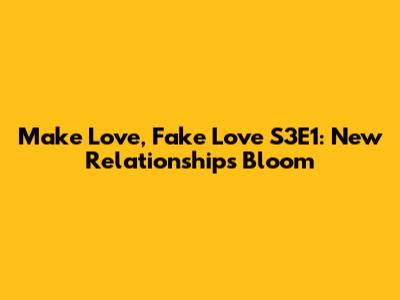 Make Love, Fake Love S3E1: New Relationships Bloom