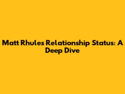 Matt Rhule's Relationship Status: A Deep Dive