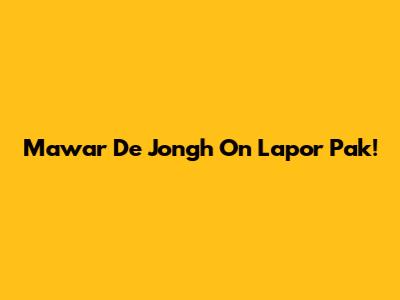 Mawar De Jongh On Lapor Pak!
