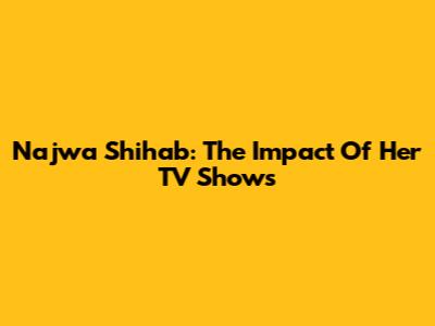 Najwa Shihab: The Impact Of Her TV Shows