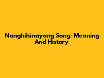 Nanghihinayang Song: Meaning And History