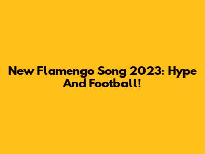New Flamengo Song 2023: Hype And Football!