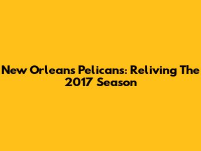 New Orleans Pelicans: Reliving The 2017 Season