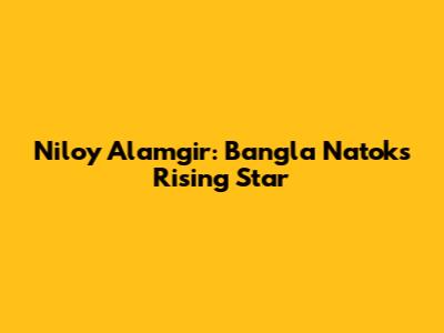 Niloy Alamgir: Bangla Natok's Rising Star
