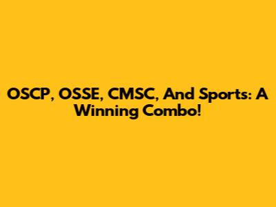 OSCP, OSSE, CMSC, And Sports: A Winning Combo!