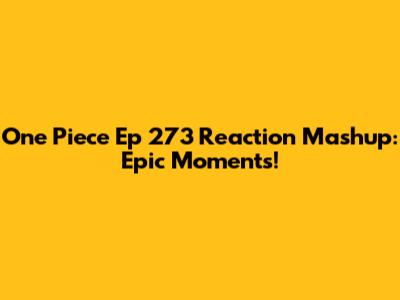 One Piece Ep 273 Reaction Mashup: Epic Moments!