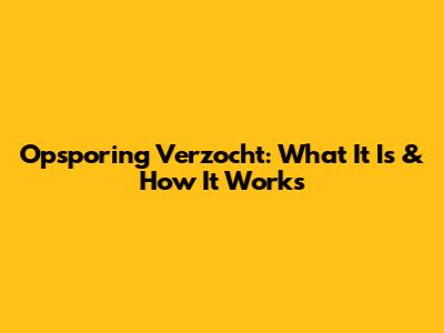 Opsporing Verzocht: What It Is & How It Works