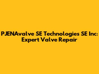 PJENAvalve SE Technologies SE Inc: Expert Valve Repair