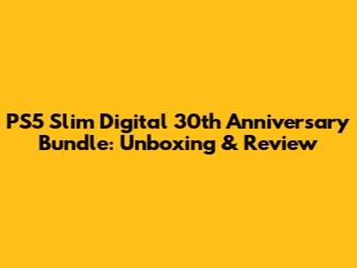 PS5 Slim Digital 30th Anniversary Bundle: Unboxing & Review