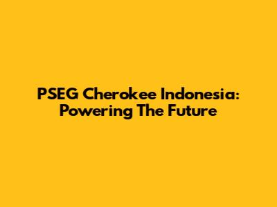 PSEG Cherokee Indonesia: Powering The Future