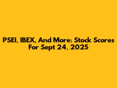 PSEI, IBEX, And More: Stock Scores For Sept 24, 2025